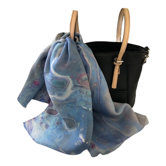 All Season Silk Modal Artist Designer Scarf Wrap - Inception - Picture 6 of 7